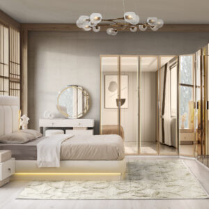 Platin Corner Bedroom Set